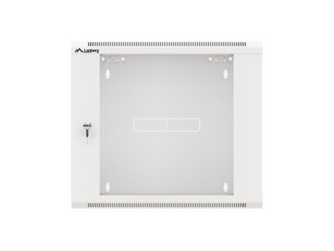 SZAFA INSTALACYJNA RACK WISZĄCA 19" 9U 450 SZARA DRZWI SZKLANE LANBERG (ZŁOŻONA)
