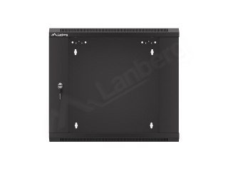 SZAFA INSTALACYJNA RACK WISZĄCA 19" 9U 600 CZARNA DRZWI SZKLANE LANBERG (ZŁOŻONA)