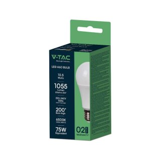 Żarówka LED V-TAC 10,5W E27 A60 VT-2112-N 3000K 1055lm