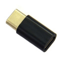 Adapter microUSB na USB Typ-C metal czarny