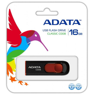 Adata Pendrive DashDrive Classic C008 16GB USB2.0 czarno-czerwony