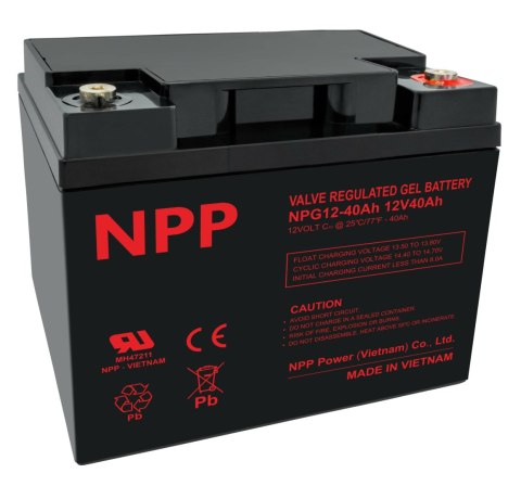 Akumulator Żelowy NPG 12V 40Ah NPP AGM DEEP GEL NPP POWER