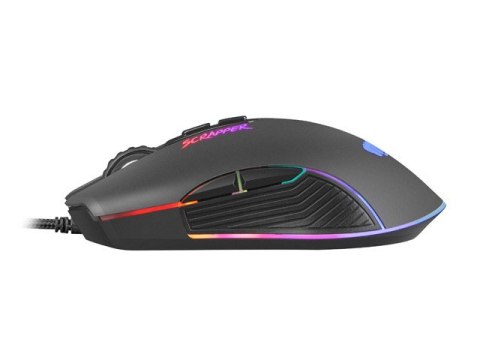 MYSZ DLA GRACZY FURY SCRAPPER 6400DPI PODŚWIETLENIE RGB OPROGRAMOWANIE GAMIN (USZKODZONE OPAKOWANIE)