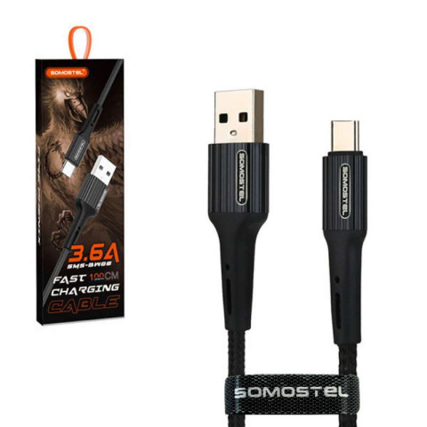 Somostel Przewód USB Typ-C 3,6A 1m czarny