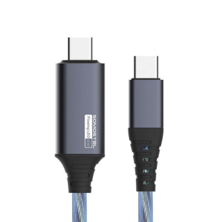 Somostel SMS-BY02 Przewód USB Typ-C Quick Charge 60W 5A 1m LED niebieski