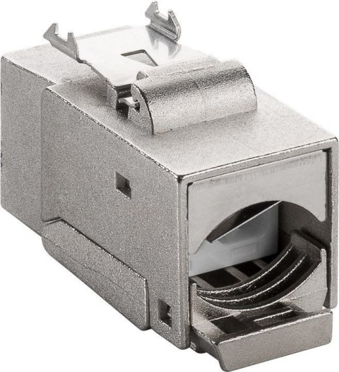 Złącze Keystone RJ45 CAT 6A gn/gn beczka czarne