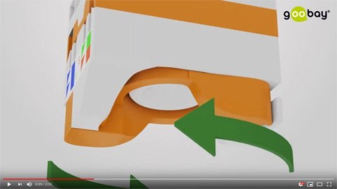 Złącze Keystone RJ45 CAT 6A gn/gn beczka czarne