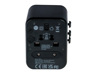 ADAPTER ZASILANIA UNIWERSALNY 100-250V EU, USA, JAPONIA, AUSTRALIA, UK + 2X USB VERBATIM UTA-01