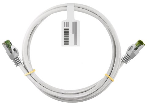 Kabel LAN Patchcord CAT 8.1 GHMT S/FTP biały 1m