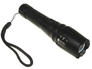 Latarka ręczna 1 dioda 8W T6 zoom 600lm + ładow --