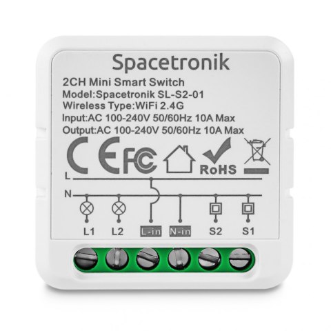 Mini Switch włącznik elektryczny SMART WiFI Tuya 3 SPACETRONIK