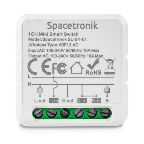 Mini Switch włącznik elektryczny ZigBee Tuya 1 SPACETRONIK