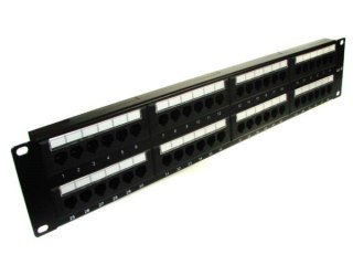 BOWI Patch panel 48-port UTP6 2U 19" złącza dual block-