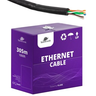 Skrętka CAT5e U/UTP AWG24 CU PVC+PE 5.0 Fca 305m SPACETRONIK