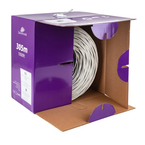 Skrętka CAT6 U/UTP AWG24 CU PVC OD 6.0 Eca 305m SPACETRONIK