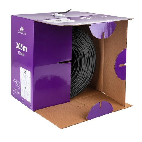 Skrętka CAT6 U/UTP AWG24 CU PVC+PE OD 6.3 Fca 305m SPACETRONIK