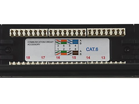 BOWI Patch panel 24-port UTP6 1U 19" z półką