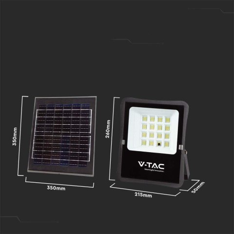 Projektor LED Solarny V-TAC 16W Pilot, AUTO, Timer IP65 VT-55200 6400K 1600lm