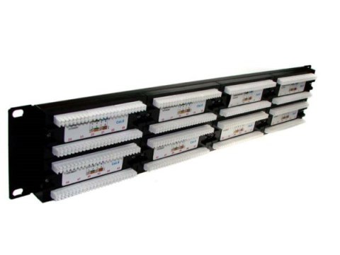 BOWI Patch panel 48-port UTP6 2U 19" złącza dual block-