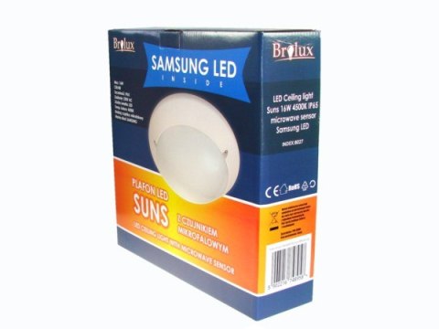 BOWI Plafon led Suns 16W 4000K IP65 czujnik MW Samsung