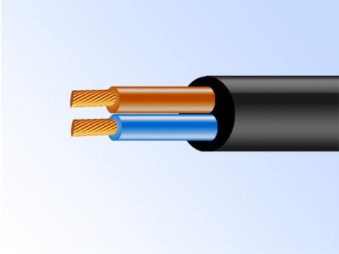 BOWI Przewód mieszkaniowy OMY 2x0,75 300/300V czarny