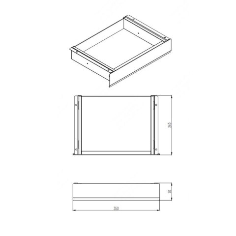 Szuflada podblatowa Spacetronik SPB-135W SPACETRONIK