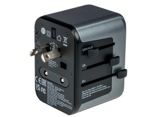 ADAPTER ZASILANIA UNIWERSALNY 100-250V EU, USA, JAPONIA, AUSTRALIA, UK + 2X USB/3X USB-C VERBATIM