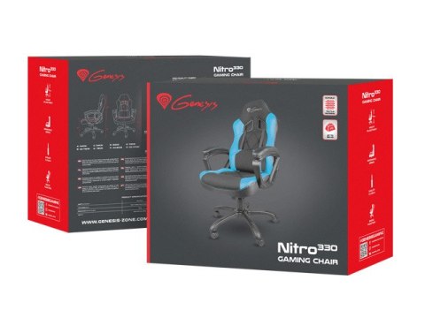 FOTEL GAMINGOWY GENESIS NITRO 330 CZARNO-NIEBIESKI (SX33)