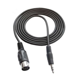 Przewód, kabel DIN 5 - mini jack 3.5mm, 1,2m, czarny