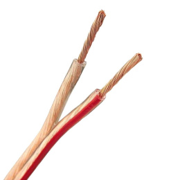 Przewód kabel głośnikowy 2x0,75mm2 CCA przezroczysty