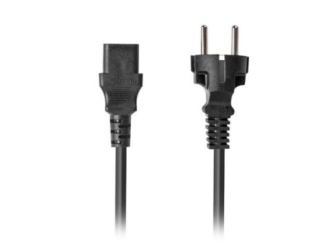 KABEL ZASILAJĄCY CEE 7/7->IEC 320 C13 1.8M VDE PROSTY CZARNY LANBERG