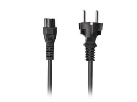 KABEL ZASILAJĄCY LAPTOP (MIKI) CEE 7/7->IEC 320 C5 1.8M VDE PROSTY CZARNY LANBERG