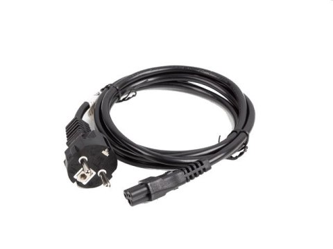 KABEL ZASILAJĄCY LAPTOP (MIKI) CEE 7/7->IEC 320 C5 1.8M VDE PROSTY CZARNY LANBERG