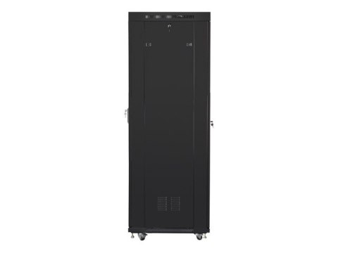 SZAFA INSTALACYJNA RACK STOJĄCA 19" 42U 600X1000 CZARNA DRZWI PERFOROWANE LCD LANBERG (FLAT PACK)