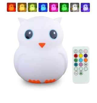 Duża Sowa Lampka Nocna RGB USB-C Pilot SP-LN01XL