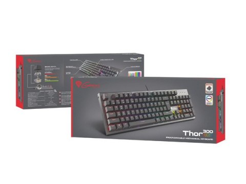 KLAWIATURA DLA GRACZY GENESIS THOR 300 RGB US PODŚWIETLENIE MECHANICZNA (USZKODZONE OPAKOWANIE)