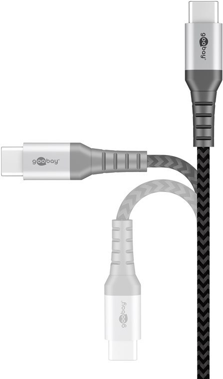 Kabel USB-C - USB-A 2.0 Goobay KĄTOWY TEXTIL 0.5m
