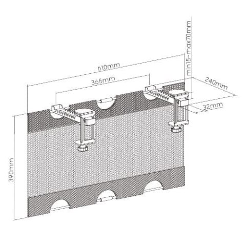 Organizer do kabli Spacetronik SPK-510 610x390mm SPACETRONIK