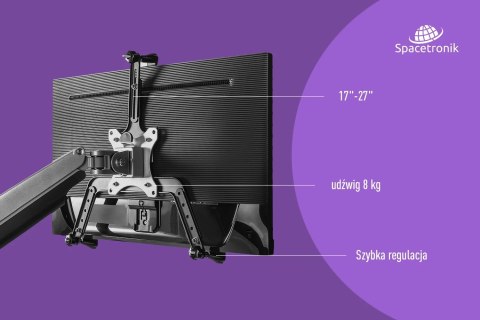 Uchwyt na monitor bez otworów Spacetronik SPP-030B SPACETRONIK