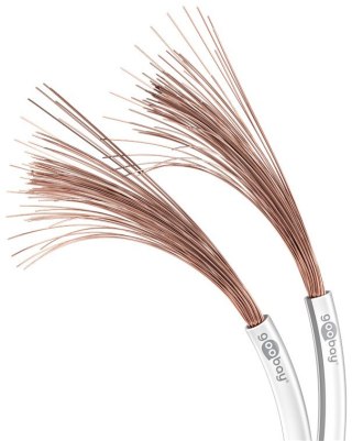 Kabel głośnikowy Goobay 2x1.5mm CU miedź 25m biały Goobay