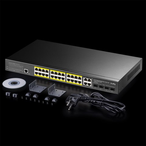 SWITCH PoE+ GS2028PS4 300W 4xSFP 24+4 Gigabit L2 Cudy