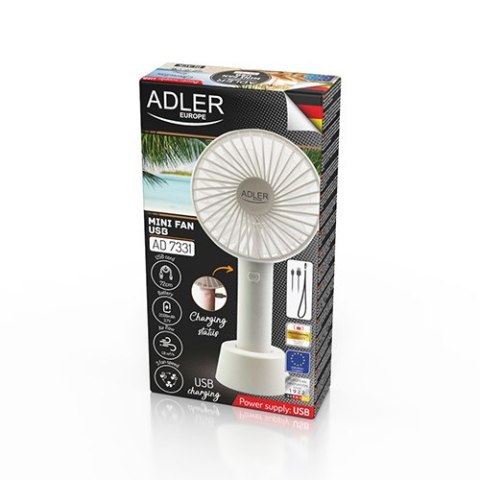 Adler Mini wentylator 9cm/3,5" USB przenośny