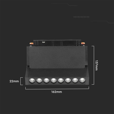 Oprawa Szynosystem SMART 48V V-TAC 10W LED CCT 30st SMART WiFi TRACKLIGHT Czarna VT-3610 2700K-6400K 900lm 3 Lata Gwarancji