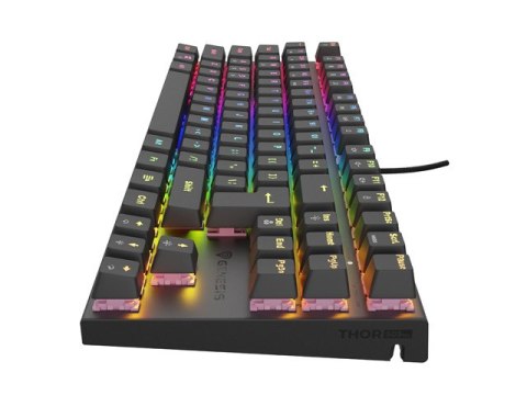 KLAWIATURA DLA GRACZY GENESIS THOR 303 TKL US PODŚWIETLENIE RGB MECHANICZNA SILENT SWIT (PO TESTACH)