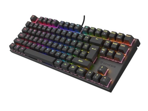 KLAWIATURA DLA GRACZY GENESIS THOR 303 TKL US PODŚWIETLENIE RGB MECHANICZNA SILENT SWIT (PO TESTACH)