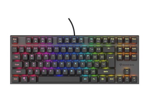 KLAWIATURA DLA GRACZY GENESIS THOR 303 TKL US PODŚWIETLENIE RGB MECHANICZNA SILENT SWIT (PO TESTACH)