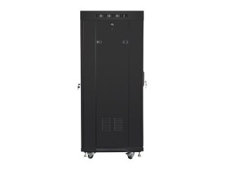 SZAFA INSTALACYJNA RACK STOJĄCA 19" 27U 600X600 CZARNA DRZWI PERFOROWANE LCD LANBERG (FLAT PACK) V2