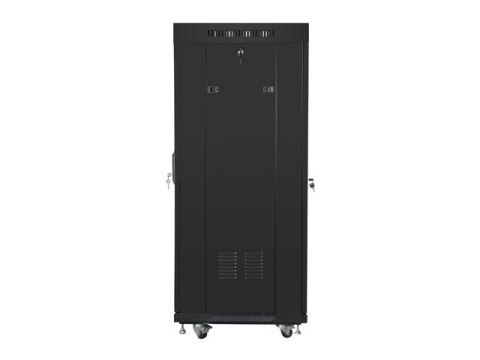 SZAFA INSTALACYJNA RACK STOJĄCA 19" 27U 600X600 CZARNA DRZWI PERFOROWANE LCD LANBERG (FLAT PACK) V2