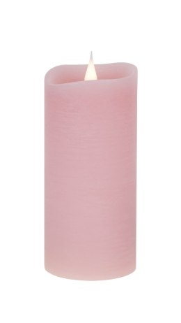 Świeca woskowa LED średnia rustic pink