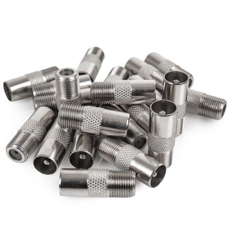 Gniazdo F / Wtyk TV prosty TV-IECM01 1szt